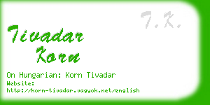 tivadar korn business card